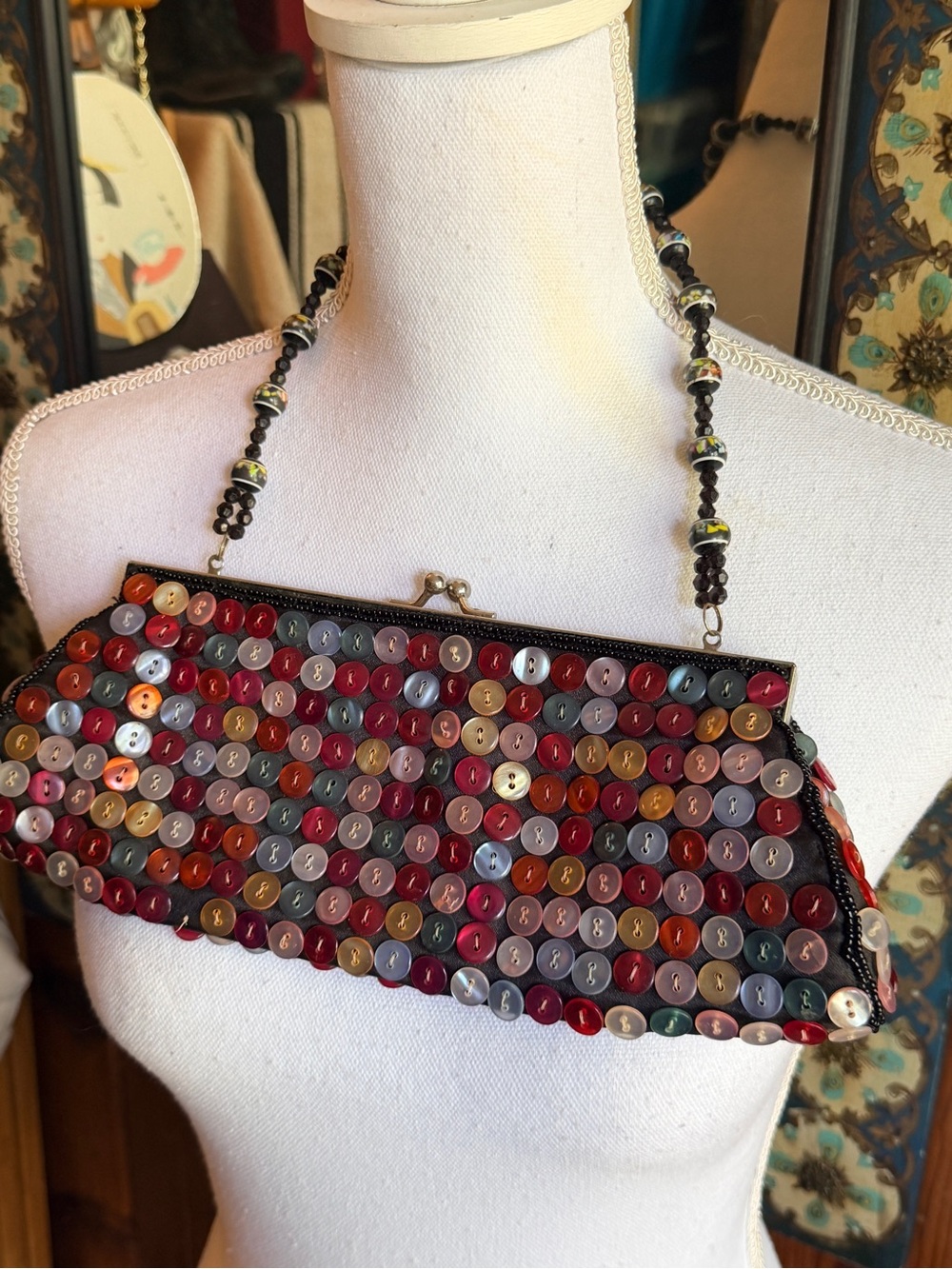 Cute as a Button Shoulder Bag - Picture 2 of 6